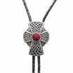Red Enamel Vintage Celtic Cross Knot Bolo Tie also Stock in US