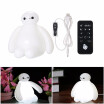 Catroon Big Hero Baymax Design LED Night Light Lamp with Remote Control USB Charging Port SMD2835 for Living Room Dining Hall Bedr