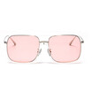 SHAUNA Oversize Women Square Pink Tint Sunglasses Brand Designer Retro Men Transparent Frame Clear Lens Glasses Frame