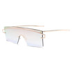 SHAUNA Fashion Integrated Lens Women Rimless Sunglasses Popular Men Mirror Lens Shades UV400