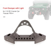 Metal Front Bumper with Light for 110 RC Crawler Car Traxxas TRX-4 Axial SCX10 & SCX10 II 90046