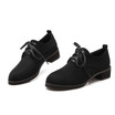 IDIFU Womens Trendy Round Tow Low Heel Lace-up Oxfords Shoes