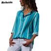 Fashion Womens Long Sleeve Loose Blouse Casual Shirt Summer Chiffon Tops T-Shirt