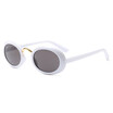SHAUNA Metal Bridge Popular Women Small Oval Sunglasses Fashion Men Tinted Lens Glasses UV400
