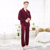 Gold velvet pajamas mens long-sleeved trousers in autumn&winter home clothing set
