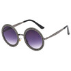 SHAUNA Luxury Crystal Decoration Women Super Round Sunglasses Oversize Ladies Gradient Lens Glasses UV400