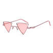 SHAUNA Vintage Punk Styles Women Triangle Sunglasses Fashion Men Hollow Out Red Lens Shades UV400