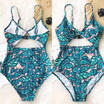 US Stock One Piece Bikini Push Up Padded Monokini Swimsuit Bathing Swimwear