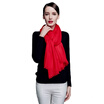 Bao Shengxiang scarf female winter worsted water soluble wool shawl dual-use ladies autumn solid color long warm warm collar gift box w9201 black