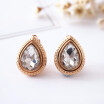 South Korea fashion collocation ear clip water rose gold glass jewelry special store