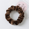 New Fashion Luxury Soft Feel Velvet Hair Scrunchie Ponytail Donut Grip Loop Holder Stretchy Hair band for women