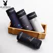 Playboy Panties Mens Boxer Mens Underwear Ice Silk Sexy Breathable u Convex Waist Elastic Mens Corner Shorts Head 4 Pack 5596b Multicolor L