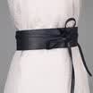 Women Soft PULeather Self Tie Bow Wrap Around Waist Band Cinch Boho Obi Belt Z