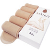 Jingdong Supermarket Manzi 30 pairs of equipment crystal socks thin soles transparent invisible hook silk women socks 30 pairs of light coffee uniform