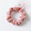 New Fashion Luxury Soft Feel Velvet Hair Scrunchie Ponytail Donut Grip Loop Holder Stretchy Hair band for women