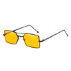 SHAUNA Fashion Women Square Sunglasses Double Bridges Vintage Men Clear Yellow Lens Shades UV400