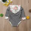 USA Baby Kids Boy Girl Infant Hooded Romper Jumpsuit Bodysuit Clothes Outfit Set