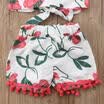 Uk Summer Floral Kid Baby Girl Outfits Clothes Cotton Set T-shirt Tops Shorts