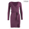 Womens Autumn Winter Sweater Wear Long Sleeve Slim Fit V Neck Bodycon Mini Dress
