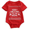 Newborn Baby Kids Snowmen My First Christmas Romper Jumpsuit Outfits Costume