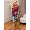 New Womens Crew Neck Striped Long Sleeve T-Shirt Ladies Casual Loose Tops Blouse