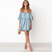 New Women Off Shoulder Party Cocktail Bodycon Dresses Ladies Frilled Mini Dress