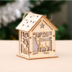 LED Light Wood HOUSE Cute Christmas Tree Hanging Ornaments Holiday Decoration