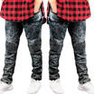 Men Skinny Slim Fit Jeans Denim Style Straight Fit Trousers Casual Snow Pants