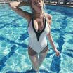 New Women One Piece Bathing Monokini Push Up Padded Bikini Swimsuit Swimwear US
