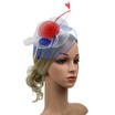 Women Fascinator Feather Hat Mesh Net Elegent Handcraft Hair Clip Bride Veil