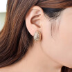 Korean Water drop droplet clip on Earrings long Zircon Earrings ear clip non pierced earrings Korean luxury fashion jewelry