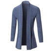 Men Fashion Solid Color Cardigan Jacket Long Sleeve Casual Slim Sweater Coat PA