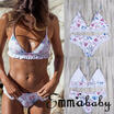 USA Women Push-up Padded Bra Bandage Bikini Set Swimsuit Swimwear Bathing Suit