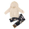 0-18M Newborn Baby Kids Girls Clothes Floral Hooded TopsLong Pants Outfits Set