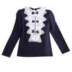 Autumn Princess Baby Kids Girls Bow Tie Lace T-shirts Long Sleeve Blouse Tops US