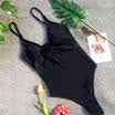 One-Piece Bikini Swimsuit Bandage Bathing New Women Push-up Padded Swimwear New
