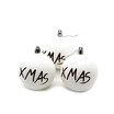3Pcs Christmas Balls Baubles Home Party Supplies Xmas Tree Decorations Matte White Balls Christmas Tree Hanging Ornament Decor