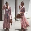 Womens Floral Long Duster Kimono Open Cardigan Duster Maxi Tunic Top Boho Dress