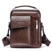 New Trendy Men Fashion Crossbody Bag Small Casual Hand Bag PU Leather Male Bag