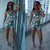 Summer Women Casual Chiffon Dresses Sleeveless Cocktail Two Piece Mini Dress G2