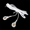 Electrode Lead Wires Connecting Cables with 2 Buttons for Digital TENS Therapy Machine Massager 25mm Plug