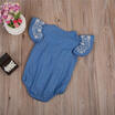 Hot Newborn Baby Girl Kid Denim Romper Jumpsuit Bodysuit Outfit Sunsuit Clothes