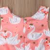 Summer Girl Swan Princess Dress Kid Baby Party Wedding Pageant Dresses Clothes