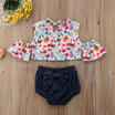 2PCS Toddler Baby Girls Outfits T-Shirt TopsShorts Kids Clothes Suit Set Summer