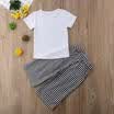 Toddler Kid Baby Girl Floral T-shirt Tops Plaid Pants 2pcs Set Outfits Clothes