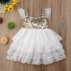 US Canis Princess Girl Tutu Dress Ruffles Baby Lace Floral Pageant Party Dresses