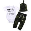 Camouflage Newborn Toddler Baby Boys Clothes Romper Bodysuit Pants Outfits Set