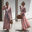 Womens Floral Long Duster Kimono Open Cardigan Duster Maxi Tunic Top Boho Dress