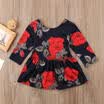 Newborn Baby Girls Floral Long Sleeve Party Pageant Prom Dress Clothes Casual