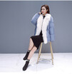 Super fox fur collar short style down jacket women 2018 winter new long short short size white duck down coat